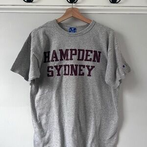 Authentic Vintage 1980s Hamden Sydney Prep Champion Gray Tee EUC size L